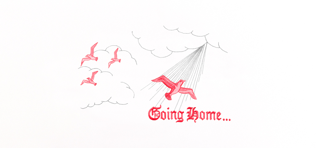 Going Home Faux RED BIRDS PROOF